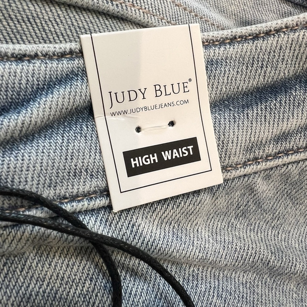 Judy Blue High Waist Light 90's Straight Leg Denim Jeans JB88884 Rigid Front 18w - Picture 6 of 10